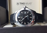 Buy Shop Tag Heuer Aquaracer Caliber 5 Automatic Black Dial Black Rubber Strap Watch for Men - WAY2113.FT8021 USA Online