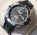 Buy Shop Tag Heuer Aquaracer Caliber 5 Automatic Black Dial Black Rubber Strap Watch for Men - WAY2113.FT8021 USA Online