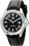 Buy Shop Tag Heuer Aquaracer Caliber 5 Automatic Black Dial Black Rubber Strap Watch for Men - WAY2113.FT8021 USA Online