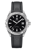 Buy Shop Tag Heuer Aquaracer Caliber 5 Automatic Black Dial Black Rubber Strap Watch for Men - WAY2113.FT8021 USA Online