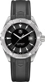 Buy Shop Tag Heuer Aquaracer Caliber 5 Automatic Black Dial Black Rubber Strap Watch for Men - WAY2113.FT8021 USA Online