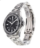 Buy Shop Tag Heuer Aquaracer Caliber 5 Automatic Black Dial Silver Steel Strap Watch for Men - WAK2110.BA0830 USA Online