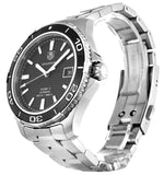 Buy Shop Tag Heuer Aquaracer Caliber 5 Automatic Black Dial Silver Steel Strap Watch for Men - WAK2110.BA0830 USA Online