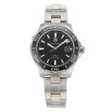 Buy Shop Tag Heuer Aquaracer Caliber 5 Automatic Black Dial Silver Steel Strap Watch for Men - WAK2110.BA0830 USA Online