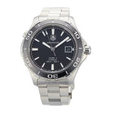 Buy Shop Tag Heuer Aquaracer Caliber 5 Automatic Black Dial Silver Steel Strap Watch for Men - WAK2110.BA0830 USA Online