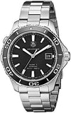 Buy Shop Tag Heuer Aquaracer Caliber 5 Automatic Black Dial Silver Steel Strap Watch for Men - WAK2110.BA0830 USA Online