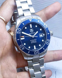 Buy Shop Tag Heuer Aquaracer Caliber 5 Automatic Blue Dial Silver Steel Strap Watch for Men - WAN2111.BA0822 USA Online
