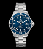 Buy Shop Tag Heuer Aquaracer Caliber 5 Automatic Blue Dial Silver Steel Strap Watch for Men - WAN2111.BA0822 USA Online