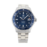 Buy Shop Tag Heuer Aquaracer Caliber 5 Automatic Blue Dial Silver Steel Strap Watch for Men - WAN2111.BA0822 USA Online