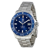 Buy Shop Tag Heuer Aquaracer Caliber 5 Automatic Blue Dial Silver Steel Strap Watch for Men - WAN2111.BA0822 USA Online