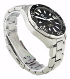 Buy Shop Tag Heuer Aquaracer Caliber 5 Black Dial Silver Steel Strap Watch for Men - WAY201A .BA0927 USA Online