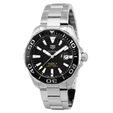 Buy Shop Tag Heuer Aquaracer Caliber 5 Black Dial Silver Steel Strap Watch for Men - WAY201A .BA0927 USA Online