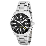 Buy Shop Tag Heuer Aquaracer Caliber 5 Black Dial Silver Steel Strap Watch for Men - WAY201A .BA0927 USA Online