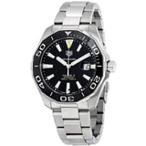 Buy Shop Tag Heuer Aquaracer Caliber 5 Black Dial Silver Steel Strap Watch for Men - WAY201A .BA0927 USA Online