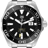 Buy Shop Tag Heuer Aquaracer Caliber 5 Black Dial Silver Steel Strap Watch for Men - WAY201A .BA0927 USA Online