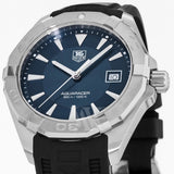 Buy Shop Tag Heuer Aquaracer Caliber 5 Blue Dial Black Rubber Strap Watch for Men - WAY2112.FT8021 USA Online
