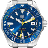 Buy Shop Tag Heuer Aquaracer Caliber 5 Match Timer Shinji Kagawa Edition Blue Dial Silver Steel Strap Watch for Men - WAY201H.BA0927 USA Online
