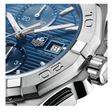 Tag Heuer Aquaracer Caliber 16 Automatic Chronograph Blue Dial Silver Steel Strap Watch for Men - CAY2112.BA0927