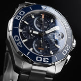 Buy Shop Tag Heuer Aquaracer Calibre 16 43mm Blue Dial Silver Steel Strap Watch for Men - CAY211B.BA0927 USA Online