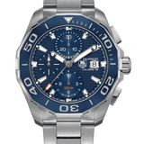 Buy Shop Tag Heuer Aquaracer Calibre 16 43mm Blue Dial Silver Steel Strap Watch for Men - CAY211B.BA0927 USA Online