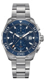 Buy Shop Tag Heuer Aquaracer Calibre 16 43mm Blue Dial Silver Steel Strap Watch for Men - CAY211B.BA0927 USA Online