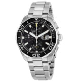 Buy Shop Tag Heuer Aquaracer Calibre 16 Day-Date Black Dial Silver Steel Strap Watch for Men - CAY211A.BA0927 USA Online