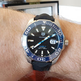 Buy Shop Tag Heuer Aquaracer Calibre 5 Automatic Black Dial Black Nylon Strap Watch for Men - WAY201C.FC6395 USA Online