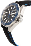 Buy Shop Tag Heuer Aquaracer Calibre 5 Automatic Black Dial Black Nylon Strap Watch for Men - WAY201C.FC6395 USA Online