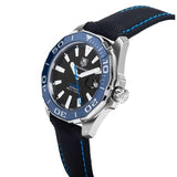 Buy Shop Tag Heuer Aquaracer Calibre 5 Automatic Black Dial Black Nylon Strap Watch for Men - WAY201C.FC6395 USA Online