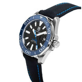 Buy Shop Tag Heuer Aquaracer Calibre 5 Automatic Black Dial Black Nylon Strap Watch for Men - WAY201C.FC6395 USA Online