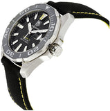 Buy Shop Tag Heuer Aquaracer Calibre 5 Automatic Black Dial Black Nylon Strap Watch for Men - WAY211A.FC6362 USA Online