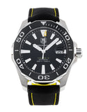Buy Shop Tag Heuer Aquaracer Calibre 5 Automatic Black Dial Black Nylon Strap Watch for Men - WAY211A.FC6362 USA Online