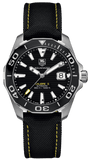 Buy Shop Tag Heuer Aquaracer Calibre 5 Automatic Black Dial Black Nylon Strap Watch for Men - WAY211A.FC6362 USA Online