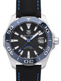 Buy Shop Tag Heuer Aquaracer Calibre 5 Automatic Black Dial Black Nylon Strap Watch for Men - WAY211B.FC6363 USA Online