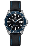Buy Shop Tag Heuer Aquaracer Calibre 5 Automatic Black Dial Black Nylon Strap Watch for Men - WAY211B.FC6363 USA Online