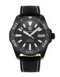 Buy Shop Tag Heuer Aquaracer Calibre 5 Automatic Black Dial Black Nylon Strap Watch for Men - WAY218A.FC6362 USA Online