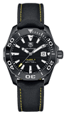 Buy Shop Tag Heuer Aquaracer Calibre 5 Automatic Black Dial Black Nylon Strap Watch for Men - WAY218A.FC6362 USA Online