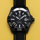 Tag Heuer Aquaracer Calibre 5 Automatic Black Dial Black Nylon Strap Watch for Men - WAY218A.FC6362
