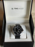 Buy Shop Tag Heuer Aquaracer Calibre 5 Automatic Black Dial Black Rubber Strap Watch for Men - WAY201A.FT6142 USA Online