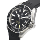Buy Shop Tag Heuer Aquaracer Calibre 5 Automatic Black Dial Black Rubber Strap Watch for Men - WAY201A.FT6142 USA Online