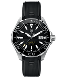 Buy Shop Tag Heuer Aquaracer Calibre 5 Automatic Black Dial Black Rubber Strap Watch for Men - WAY201A.FT6142 USA Online