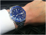Buy Shop Tag Heuer Aquaracer Calibre 5 Automatic Blue Dial Silver Steel Strap Watch for Men - WAK2111.BA0830 USA Online