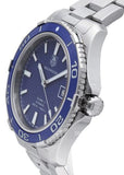 Buy Shop Tag Heuer Aquaracer Calibre 5 Automatic Blue Dial Silver Steel Strap Watch for Men - WAK2111.BA0830 USA Online