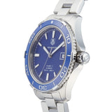 Buy Shop Tag Heuer Aquaracer Calibre 5 Automatic Blue Dial Silver Steel Strap Watch for Men - WAK2111.BA0830 USA Online