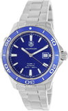 Buy Shop Tag Heuer Aquaracer Calibre 5 Automatic Blue Dial Silver Steel Strap Watch for Men - WAK2111.BA0830 USA Online