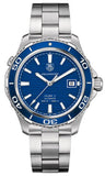 Buy Shop Tag Heuer Aquaracer Calibre 5 Automatic Blue Dial Silver Steel Strap Watch for Men - WAK2111.BA0830 USA Online