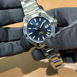 Buy Shop Tag Heuer Aquaracer Calibre 5 Automatic Blue Dial Silver Steel Strap Watch for Men - WAY2012.BA0927 USA Online
