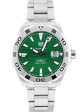 Buy Shop Tag Heuer Aquaracer Calibre 5 Automatic Green Dial Silver Steel Strap Watch for Men - WAY2015.BA0927 USA Online