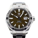 Buy Shop Tag Heuer Aquaracer Calibre 5 Automatic Sunray Brown Dial Silver Steel Strap Watch for Men - WAY2018.BA0927 USA Online
