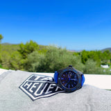 Buy Shop Tag Heuer Aquaracer Calibre 5 Automatic Titanium Blue Dial Blue Nylon Strap Watch for Gents - WAY208B.FC6382 USA Online